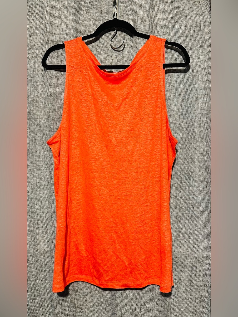 J. Jill Bright Coral 100% Linen Sleeveless Tank Tunic Beach Vacation, X Large